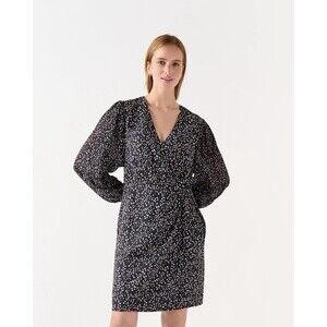 Another Label Mia Dot Wrap Dress Womens Size Small Black White Navy $249